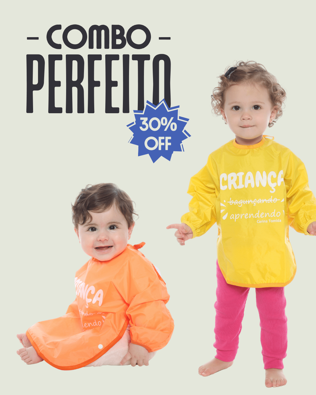 COMBO - Criança aprendendo - Amarelo e Laranja
